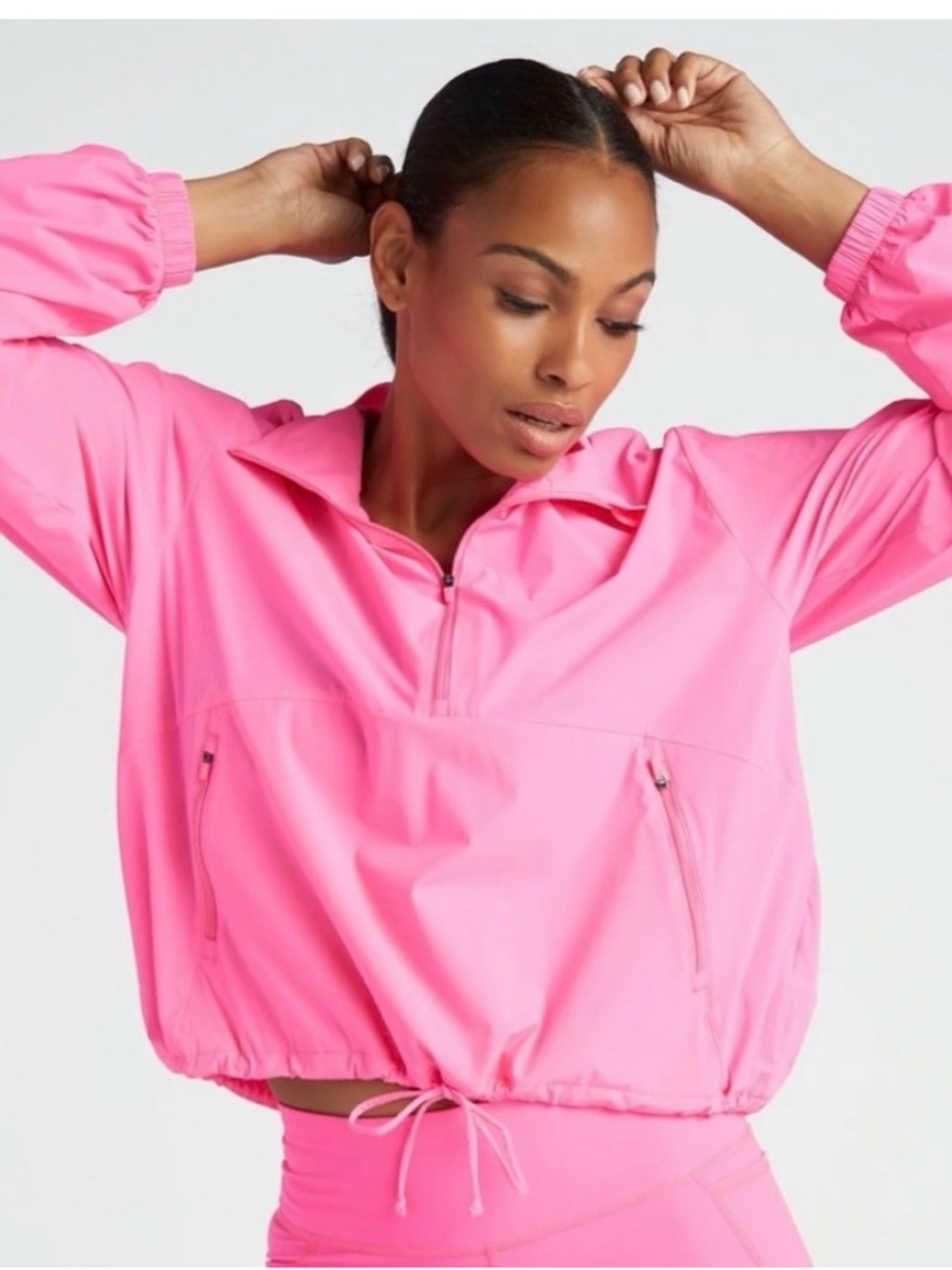 Sweaty Betty Pink Half-Zip Pullover
